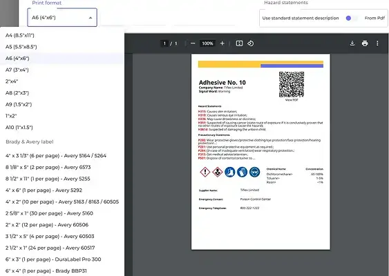 Secondary container labels